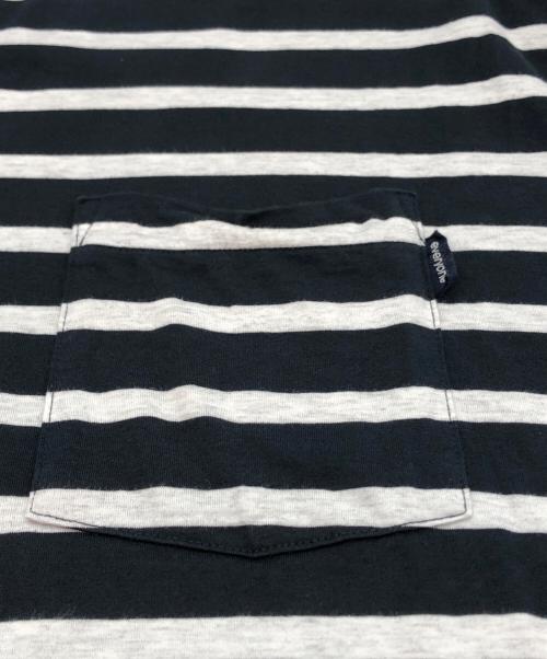 everyone（エブリワン）everyone (エブリワン) border short sleeve tee shirt ネイビー サイズ:Lの古着・服飾アイテム