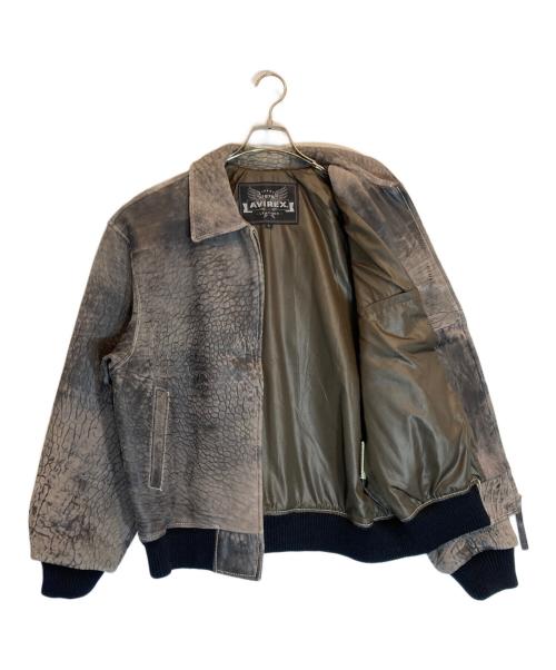 AVIREX（アヴィレックス）AVIREX (アヴィレックス) レザージャケット ブラウン サイズ:Lの古着・服飾アイテム