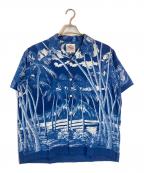 Duke Kahanamokuデュークカハナモク）の古着「INDIGO COTTON HAWAIIAN SHIRT」｜ブルー