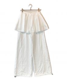 MAISON SPECIAL（メゾンスペシャル）の古着「Flared Skirt Layered Sweatpants」｜ホワイト