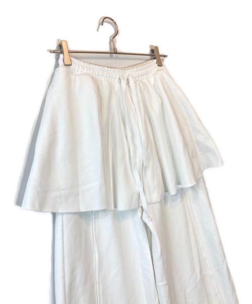 MAISON SPECIAL（メゾンスペシャル）MAISON SPECIAL (メゾンスペシャル) Flared Skirt Layered Sweatpants ホワイト サイズ:36 未使用品の古着・服飾アイテム