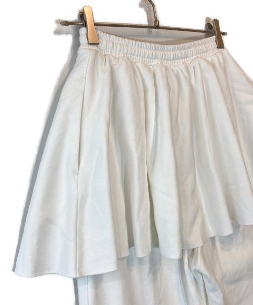 MAISON SPECIAL（メゾンスペシャル）MAISON SPECIAL (メゾンスペシャル) Flared Skirt Layered Sweatpants ホワイト サイズ:36 未使用品の古着・服飾アイテム