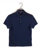 RALPH LAUREN Purple Labelラルフ ローレン パープル レーベル）の古着「ワイドカラーポロシャツ」｜ネイビー