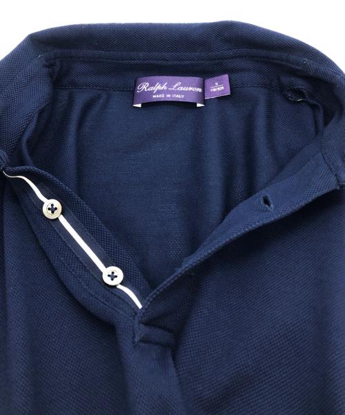 RALPH LAUREN Purple Label（ラルフ ローレン パープル レーベル）RALPH LAUREN Purple Label (ラルフ ローレン パープル レーベル) ワイドカラーポロシャツ ネイビー サイズ:SIZE Sの古着・服飾アイテム