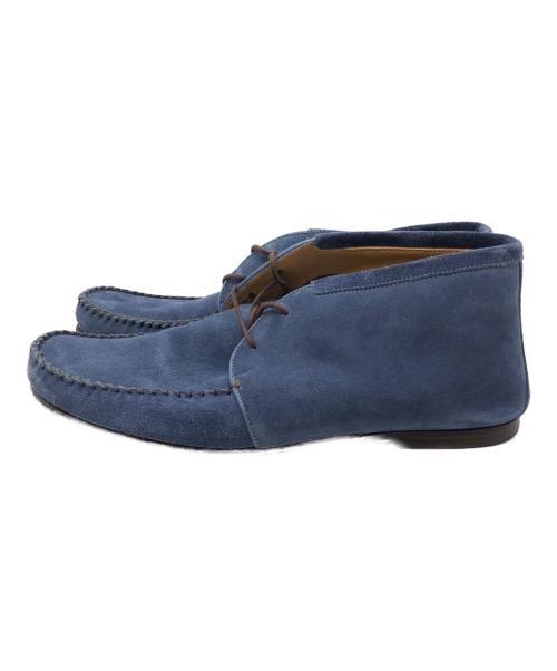 GUCCI（グッチ）GUCCI (グッチ) スウェードチャッカブーツ ブルー サイズ:SIZE 61/2の古着・服飾アイテム