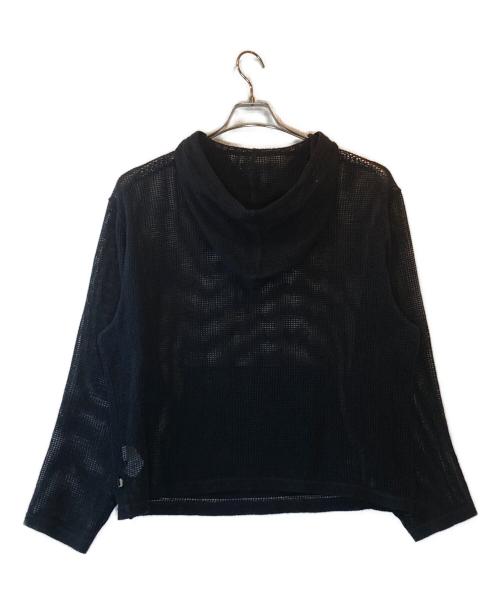 stussy（ステューシー）stussy (ステューシー) Cotton Mesh Hoodie ブラック サイズ:Mの古着・服飾アイテム