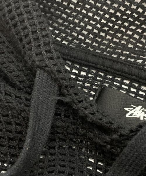 stussy（ステューシー）stussy (ステューシー) Cotton Mesh Hoodie ブラック サイズ:Mの古着・服飾アイテム