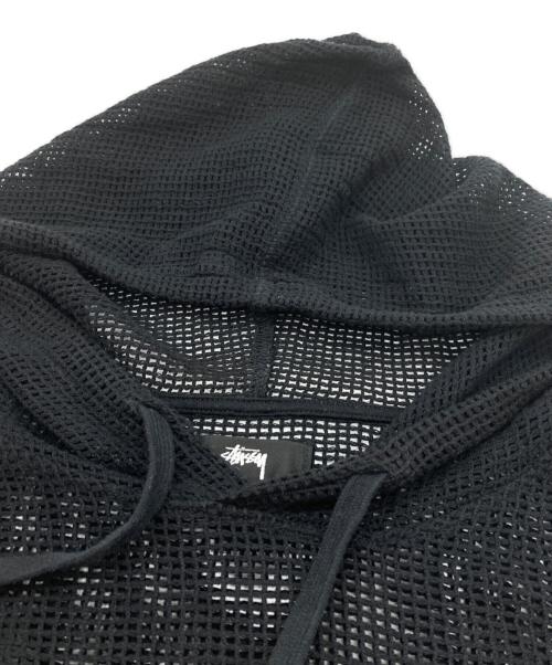 stussy（ステューシー）stussy (ステューシー) Cotton Mesh Hoodie ブラック サイズ:Mの古着・服飾アイテム