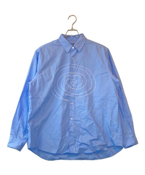 SOL（エスオーエル）SOL (エスオーエル) OUTLINEL/S SHIRTS ブルー サイズ:Mの古着・服飾アイテム