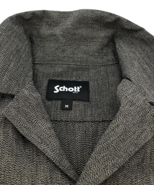 Schott（ショット）Schott (ショット) COTTON COVERT SHIRT グレー サイズ:Mの古着・服飾アイテム