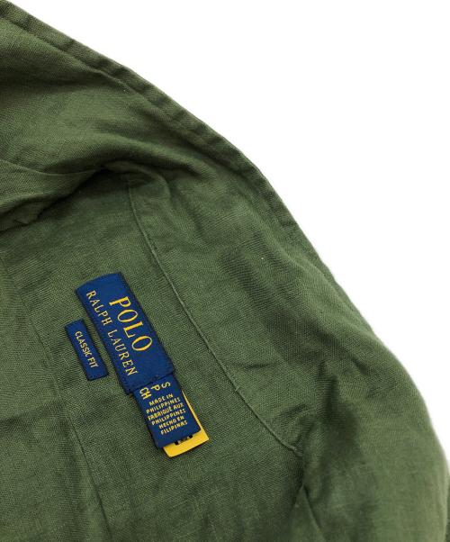 POLO RALPH LAUREN（ポロ・ラルフローレン）POLO RALPH LAUREN (ポロ・ラルフローレン) クラシック フィット リネン キャンプ シャツ グリーン サイズ:Sの古着・服飾アイテム
