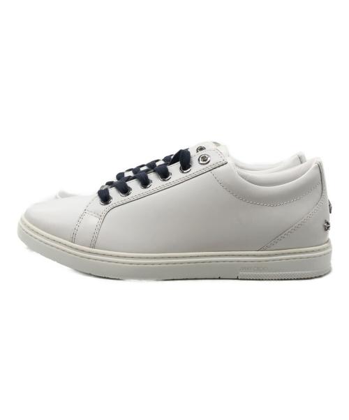 JIMMY CHOO（ジミーチュウ）JIMMY CHOO (ジミーチュウ) CASH スタッズ レザー スニーカー ホワイト サイズ:SIZE 43の古着・服飾アイテム