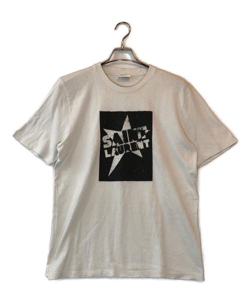 Saint Laurent Paris（サンローランパリ）Saint Laurent Paris (サンローランパリ) プリントTシャツ ホワイト サイズ:Sの古着・服飾アイテム