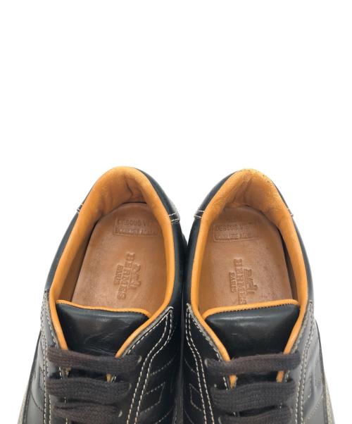 HERMES（エルメス）HERMES (エルメス) Hロゴレザースニーカー ブラック サイズ:36の古着・服飾アイテム
