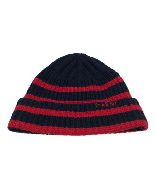 MARNI（マルニ）MARNI (マルニ) Wool Beanie ネイビー サイズ:Lの古着・服飾アイテム