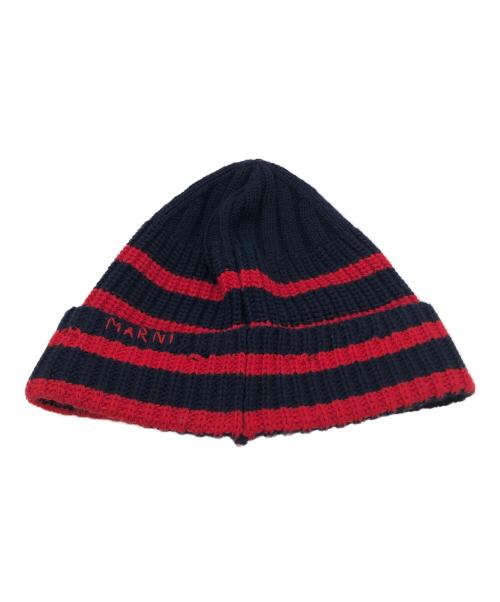 MARNI（マルニ）MARNI (マルニ) Wool Beanie ネイビー サイズ:Lの古着・服飾アイテム