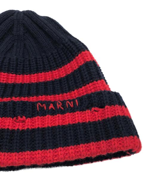 MARNI（マルニ）MARNI (マルニ) Wool Beanie ネイビー サイズ:Lの古着・服飾アイテム