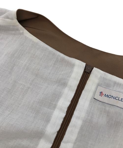 MONCLER（モンクレール）MONCLER (モンクレール) ロゴベルト ノースリーブワンピース ブラウン サイズ:42の古着・服飾アイテム