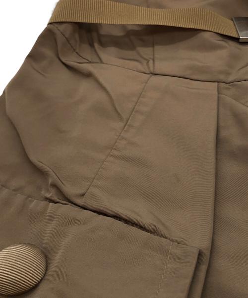 MONCLER（モンクレール）MONCLER (モンクレール) ロゴベルト ノースリーブワンピース ブラウン サイズ:42の古着・服飾アイテム