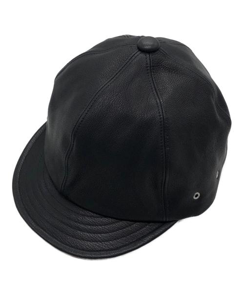 the fat hatter（ザ ファットハッター）THE FAT HATTER (ザ ファットハッター) Billie Leather Cap ブラック サイズ:Mの古着・服飾アイテム