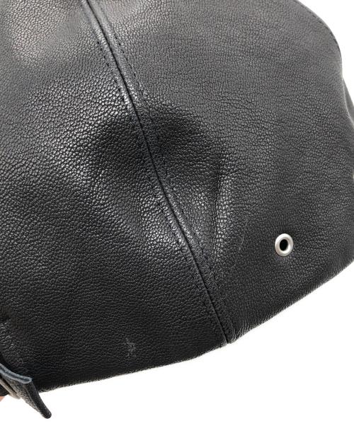 the fat hatter（ザ ファットハッター）THE FAT HATTER (ザ ファットハッター) Billie Leather Cap ブラック サイズ:Mの古着・服飾アイテム