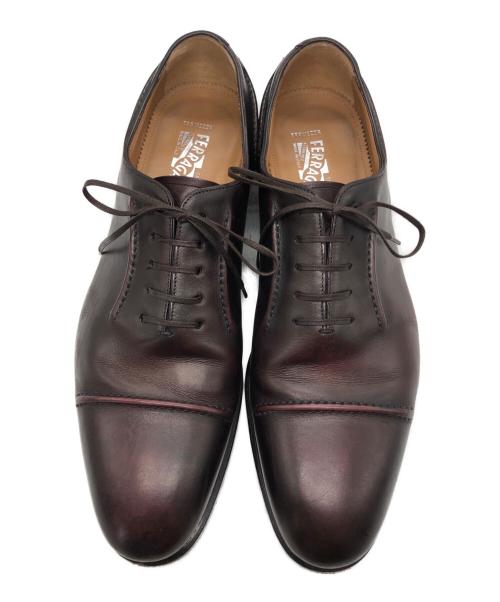 Salvatore Ferragamo（サルヴァトーレ フェラガモ）Salvatore Ferragamo (サルヴァトーレ フェラガモ) TRAMEZZA レースアップシューズ レッド サイズ:8 1/2 2Eの古着・服飾アイテム