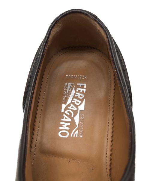Salvatore Ferragamo（サルヴァトーレ フェラガモ）Salvatore Ferragamo (サルヴァトーレ フェラガモ) TRAMEZZA レースアップシューズ レッド サイズ:8 1/2 2Eの古着・服飾アイテム