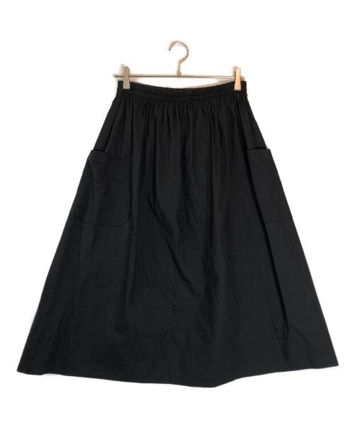 atelier naruse（アトリエナルセ）atelier naruse (アトリエナルセ) cotton patch pocket skirt ブラック サイズ:Fの古着・服飾アイテム