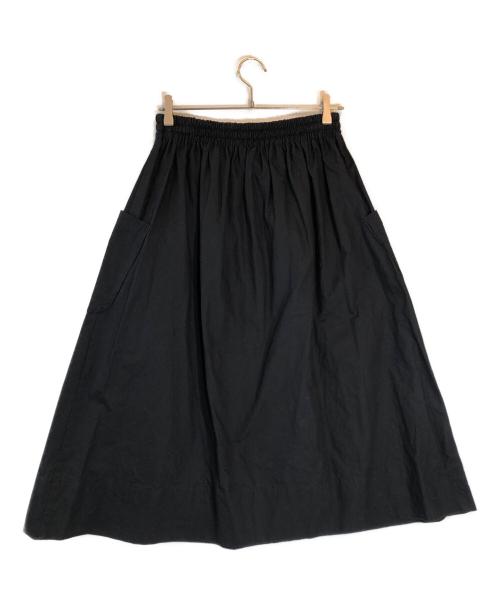 atelier naruse（アトリエナルセ）atelier naruse (アトリエナルセ) cotton patch pocket skirt ブラック サイズ:Fの古着・服飾アイテム