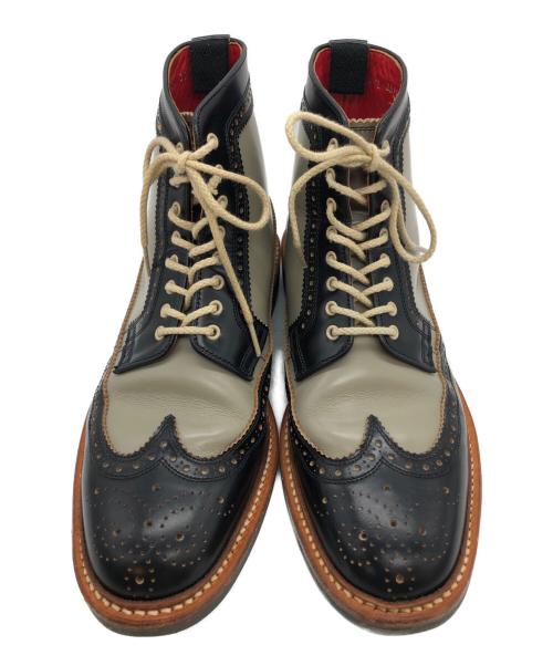 REGAL Shoe & Co.（リーガル シュー＆カンパニー）REGAL Shoe & Co. (リーガル シュー＆カンパニー) スペクテイターブーツ グレー×ブラック サイズ:24の古着・服飾アイテム