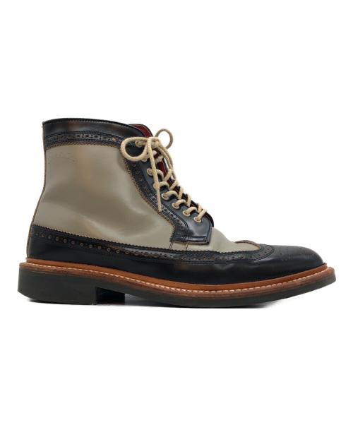 REGAL Shoe & Co.（リーガル シュー＆カンパニー）REGAL Shoe & Co. (リーガル シュー＆カンパニー) スペクテイターブーツ グレー×ブラック サイズ:24の古着・服飾アイテム