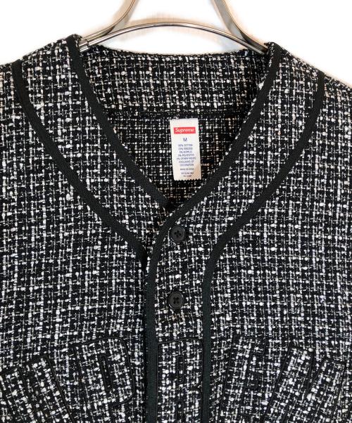 SUPREME（シュプリーム）Supreme (シュプリーム) Boucle Baseball Jersey ブラック サイズ:Mの古着・服飾アイテム