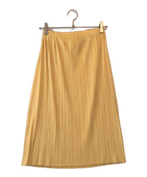 PLEATS PLEASE（プリーツプリーズ）PLEATS PLEASE (プリーツプリーズ) プリーツスカート イエロー サイズ:4の古着・服飾アイテム