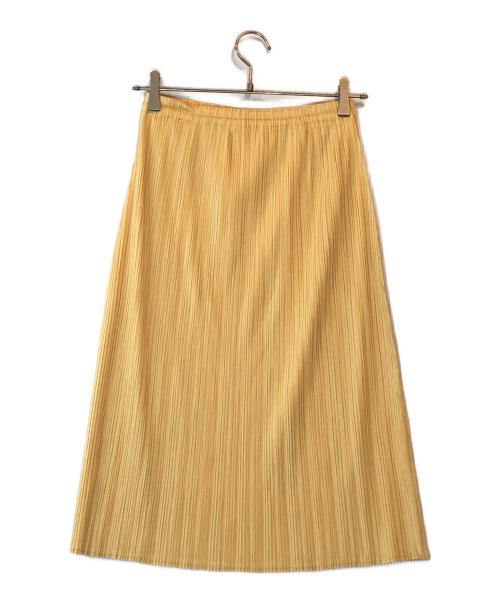PLEATS PLEASE（プリーツプリーズ）PLEATS PLEASE (プリーツプリーズ) プリーツスカート イエロー サイズ:4の古着・服飾アイテム