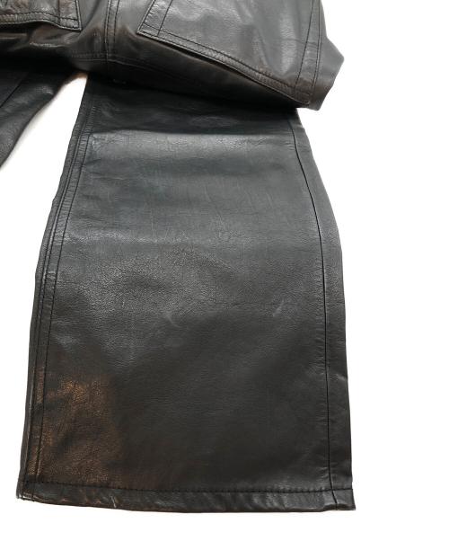 OLD GAP（オールドギャップ）OLD GAP (オールドギャップ) カウレザーパンツ ブラック サイズ:W30×L30の古着・服飾アイテム