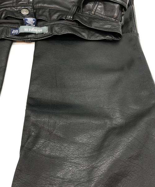 OLD GAP（オールドギャップ）OLD GAP (オールドギャップ) カウレザーパンツ ブラック サイズ:W30×L30の古着・服飾アイテム