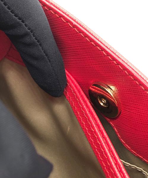 Salvatore Ferragamo（サルヴァトーレ フェラガモ）Salvatore Ferragamo (サルヴァトーレ フェラガモ) ヴァラリボンチェーンハンドバッグ レッドの古着・服飾アイテム
