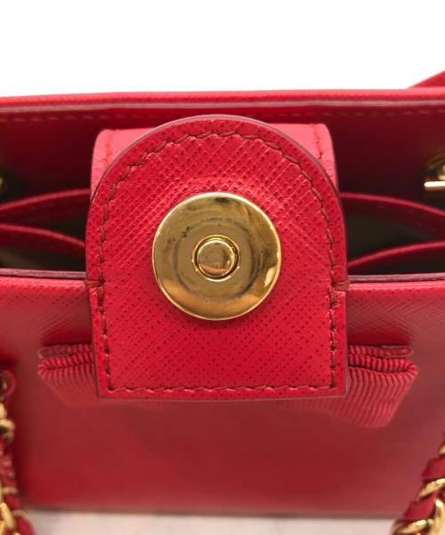Salvatore Ferragamo（サルヴァトーレ フェラガモ）Salvatore Ferragamo (サルヴァトーレ フェラガモ) ヴァラリボンチェーンハンドバッグ レッドの古着・服飾アイテム