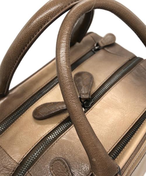 BOTTEGA VENETA（ボッテガベネタ）BOTTEGA VENETA (ボッテガベネタ) ブレラ グラデーションレザーハンドバッグ ブラウンの古着・服飾アイテム