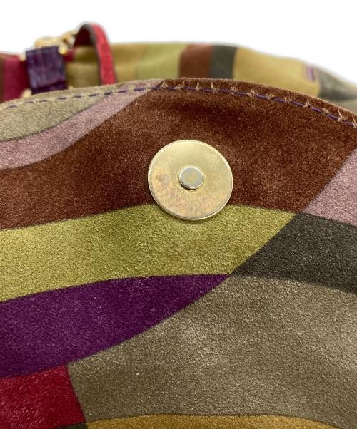ETRO（エトロ）ETRO (エトロ) スウェードレザープリントバッグ マルチカラーの古着・服飾アイテム