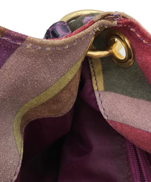 ETRO（エトロ）ETRO (エトロ) スウェードレザープリントバッグ マルチカラーの古着・服飾アイテム