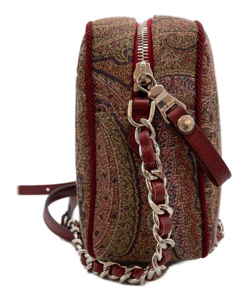 ETRO（エトロ）ETRO (エトロ) ペイズリー柄チェーンショルダーバッグ ブラウン×レッドの古着・服飾アイテム