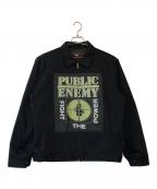 SUPREME×UNDERCOVER×PUBLIC ENEMYシュプリーム×アンダーカバー×パブリック エネミー）の古着「public enemy Work Jacket」｜ブラック×グリーン