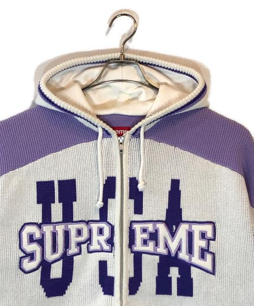 SUPREME（シュプリーム）Supreme (シュプリーム) USA Zip Hooded Sweater パープル サイズ:Mの古着・服飾アイテム