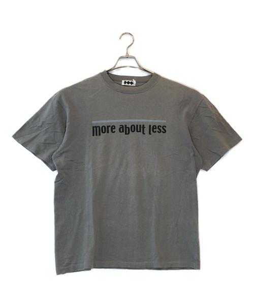 FINESSE（フィネス）finesse (フィネス) GOODENOUGH MORE ABOUT LESS (モアアバウトレス) プリントTシャツ グレー サイズ:Lの古着・服飾アイテム