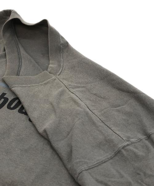 FINESSE（フィネス）finesse (フィネス) GOODENOUGH MORE ABOUT LESS (モアアバウトレス) プリントTシャツ グレー サイズ:Lの古着・服飾アイテム