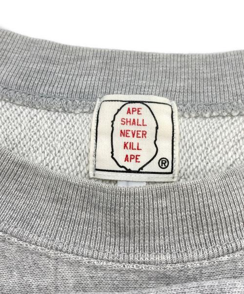 A BATHING APE（アベイシングエイプ）A BATHING APE (アベイシングエイプ) プリントスウェット グレー サイズ:Sの古着・服飾アイテム