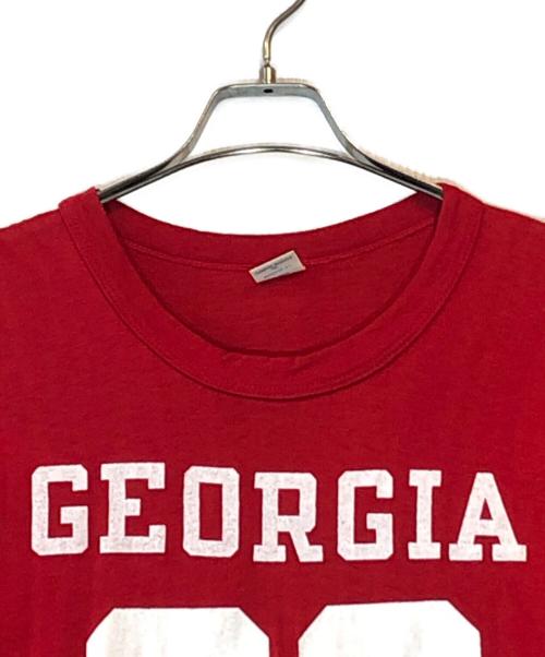 Champion（チャンピオン）Champion (チャンピオン) フットボールTシャツ レッド サイズ:LARGEの古着・服飾アイテム
