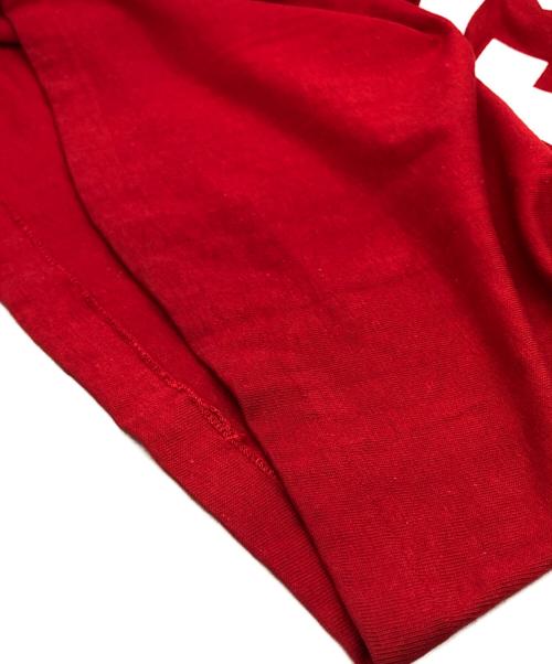 Champion（チャンピオン）Champion (チャンピオン) フットボールTシャツ レッド サイズ:LARGEの古着・服飾アイテム