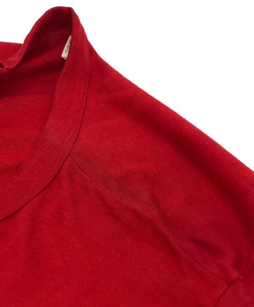 Champion（チャンピオン）Champion (チャンピオン) フットボールTシャツ レッド サイズ:LARGEの古着・服飾アイテム